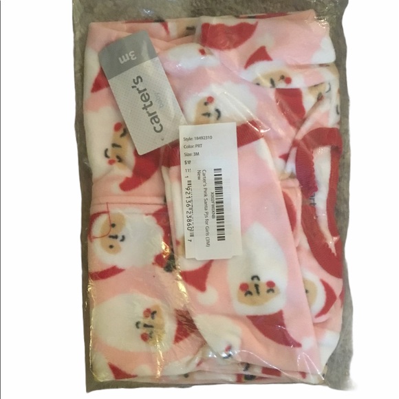 NWT Carter’s Santa Claus Fleece Zip Up Sleep/Play - Picture 4 of 4